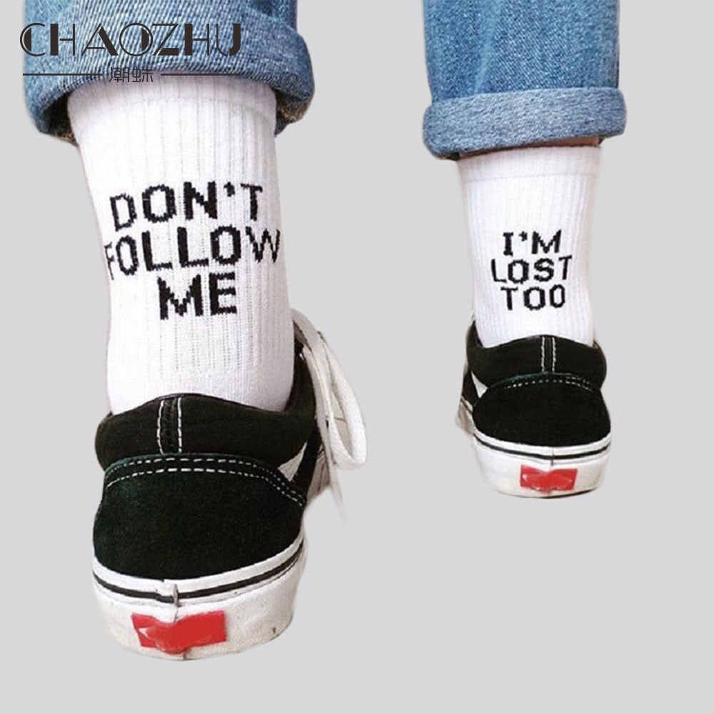 Too Creative Unisex Women Men Casual Socks Daily Funny Words