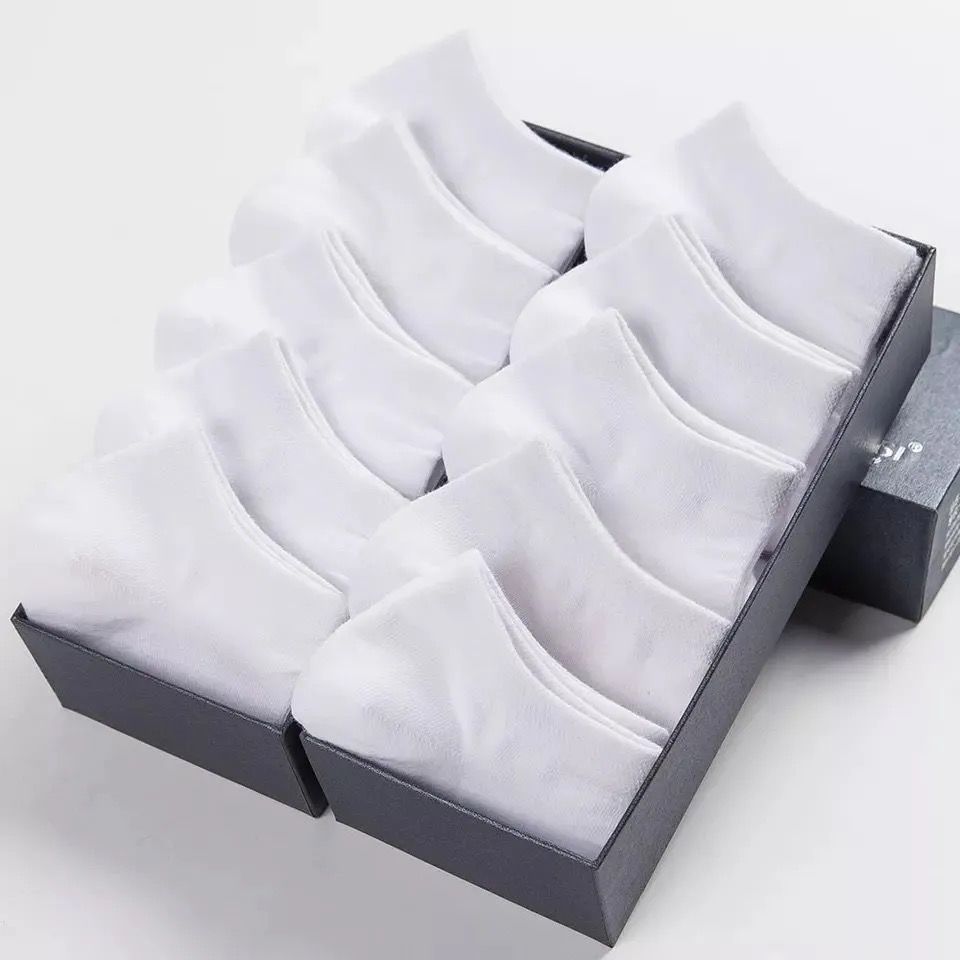 Men Solid Color Breathable Cotton Sports Socks