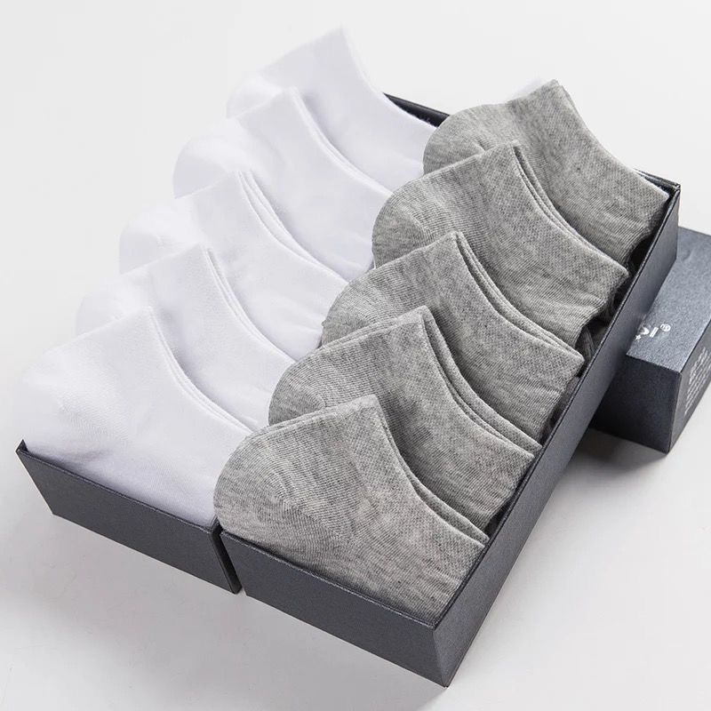 Men Solid Color Breathable Cotton Sports Socks