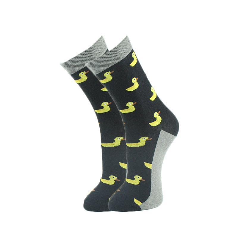 1 Pair Fashion Hip Hop Cartoon Men Socks Cartoon Fruit Personality Breathable