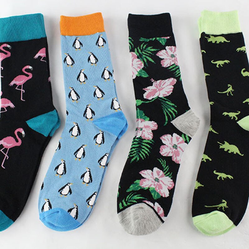 1 Pair Fashion Hip Hop Cartoon Men Socks Cartoon Fruit Personality Breathable