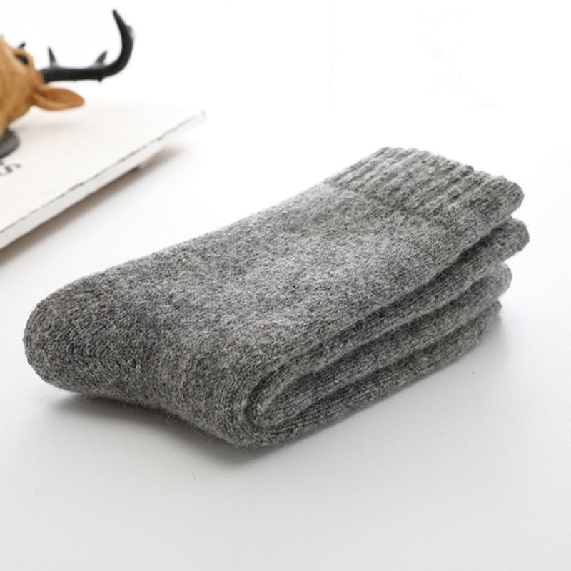 Men's Super Thick Solid Merino Wool Rabbit Socks