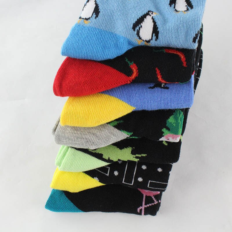 1 Pair Fashion Hip Hop Cartoon Men Socks Cartoon Fruit Personality Breathable