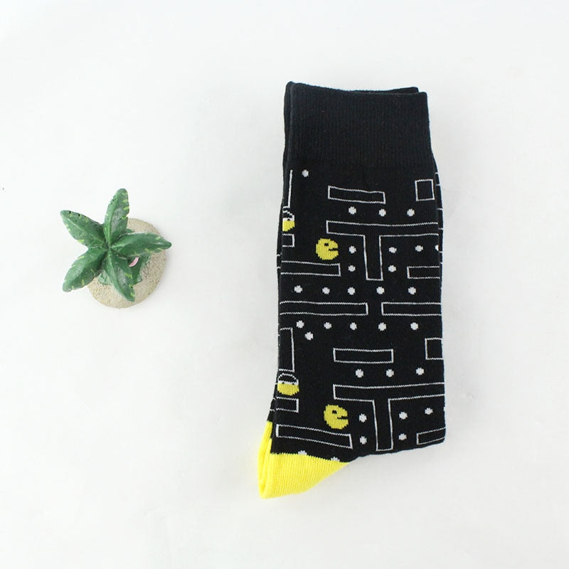 1 Pair Fashion Hip Hop Cartoon Men Socks Cartoon Fruit Personality Breathable