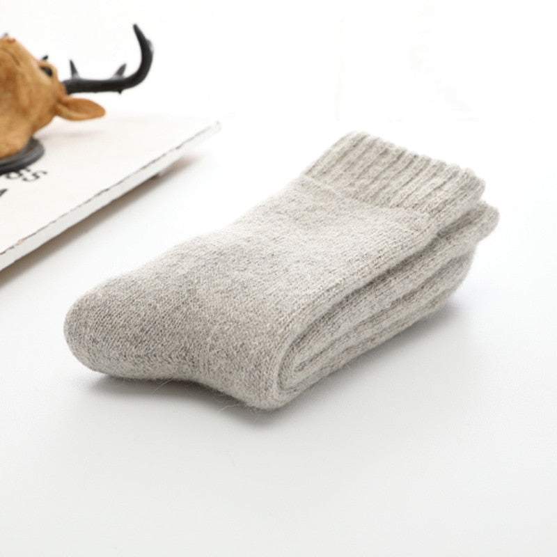 Men's Super Thick Solid Merino Wool Rabbit Socks