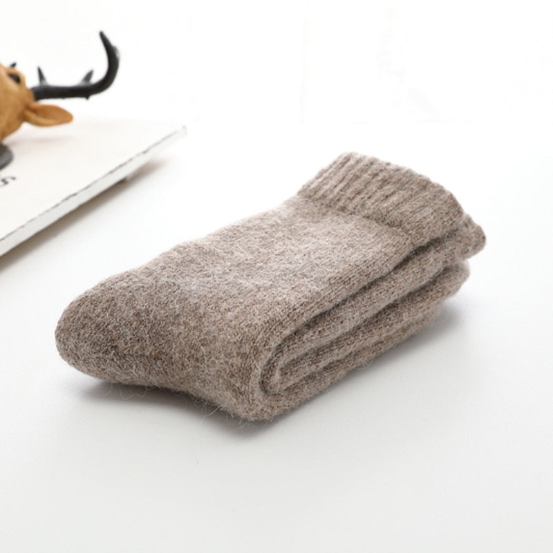 Men's Super Thick Solid Merino Wool Rabbit Socks