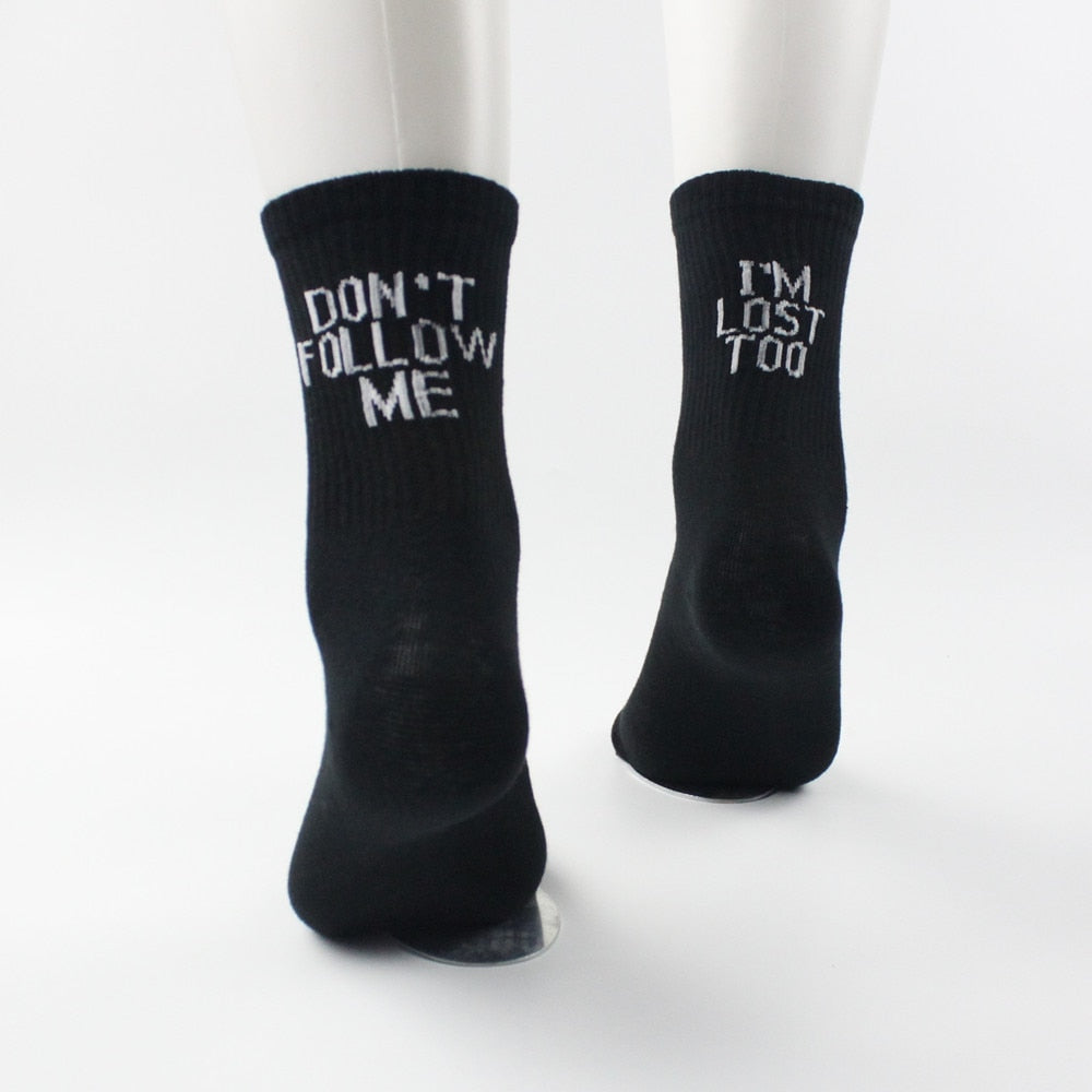 Too Creative Unisex Women Men Casual Socks Daily Funny Words