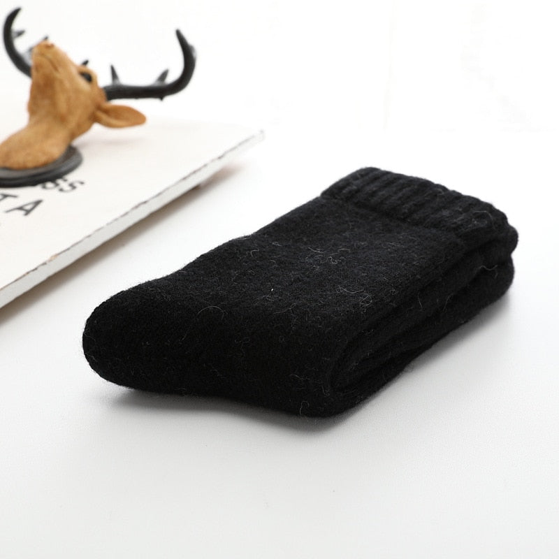 Men's Super Thick Solid Merino Wool Rabbit Socks