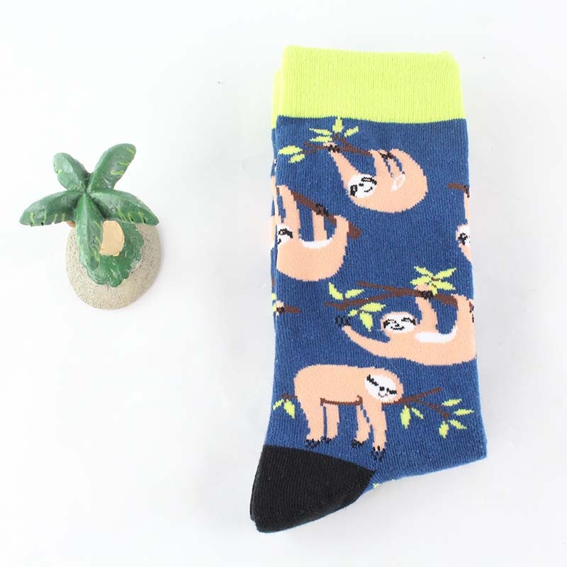 1 Pair Fashion Hip Hop Cartoon Men Socks Cartoon Fruit Personality Breathable