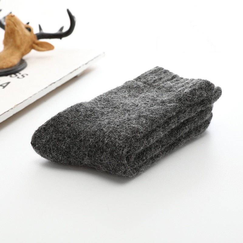 Men's Super Thick Solid Merino Wool Rabbit Socks