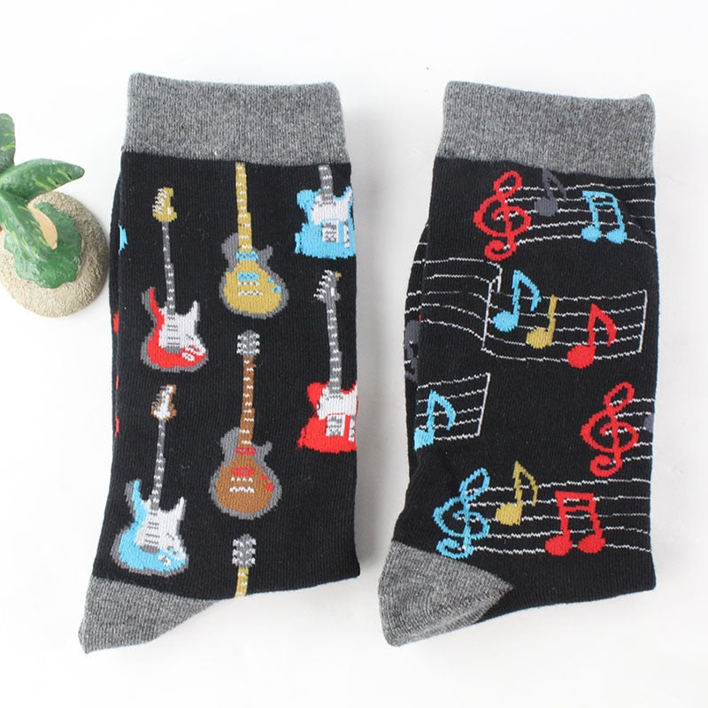 1 Pair Fashion Hip Hop Cartoon Men Socks Cartoon Fruit Personality Breathable