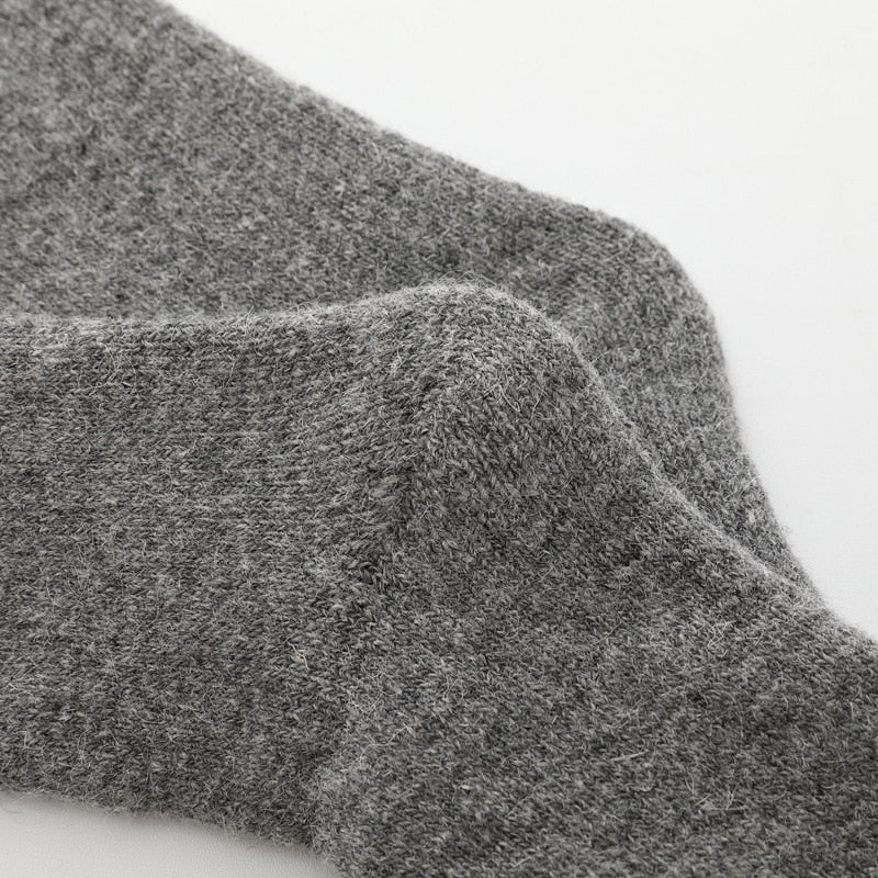 Men's Super Thick Solid Merino Wool Rabbit Socks