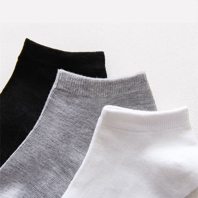 Men Solid Color Breathable Cotton Sports Socks