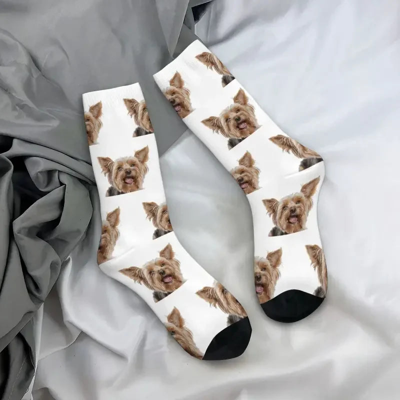 Winter Warm Crazy Design Unisex Dog Print Sock 1 Pair