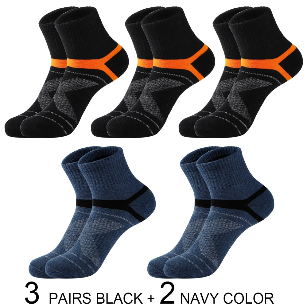 High Quality 3 Pairs / 5 Pairs Lot Men Cotton Sports Socks