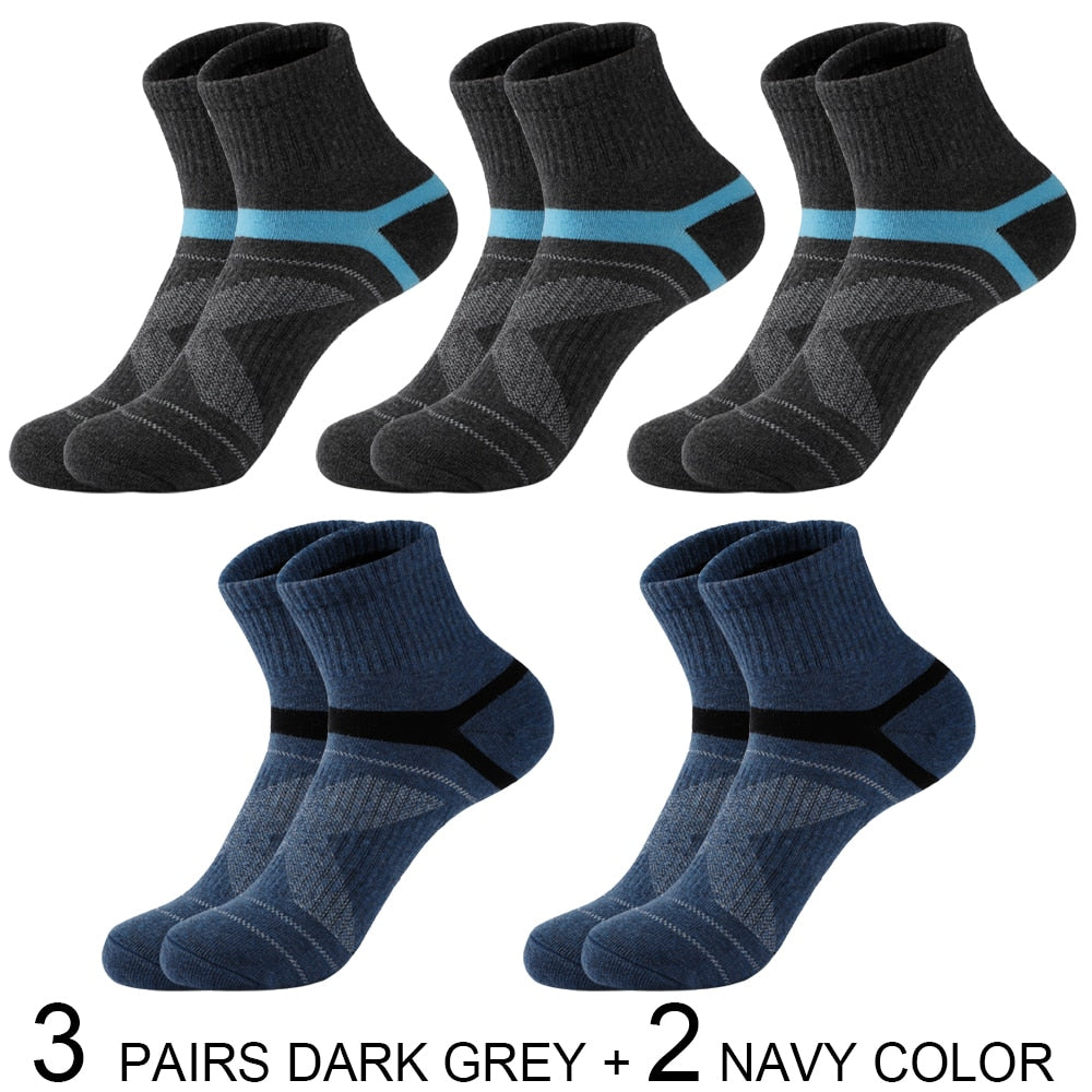 High Quality 3 Pairs / 5 Pairs Lot Men Cotton Sports Socks