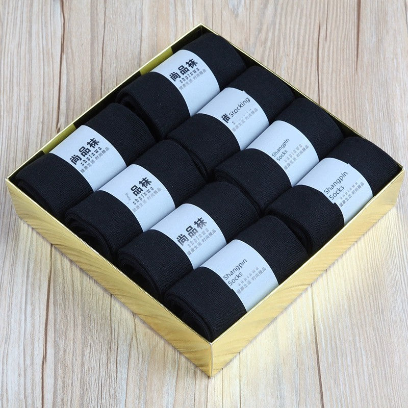 Men's Black Dress Cotton Socks 8 Pair