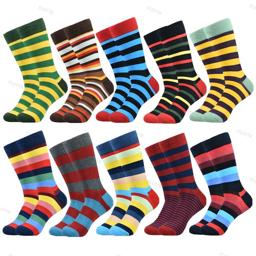 Men's Color Dress Casual Fashion Combed Cotton Socks