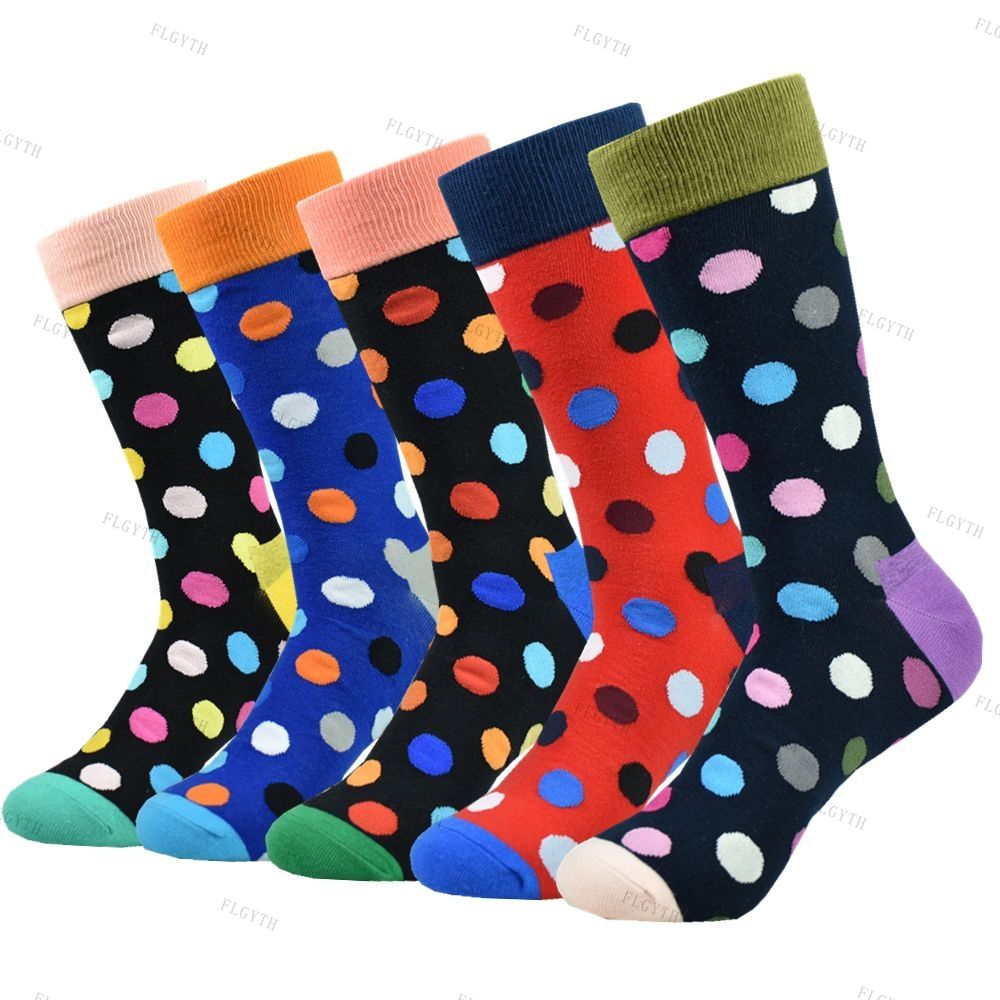 Men's Color Dress Casual Fashion Combed Cotton Socks