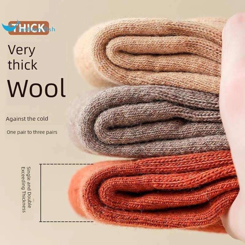 Extra Thick Wool Children Winter Socks 4 Pair Fleece-lined