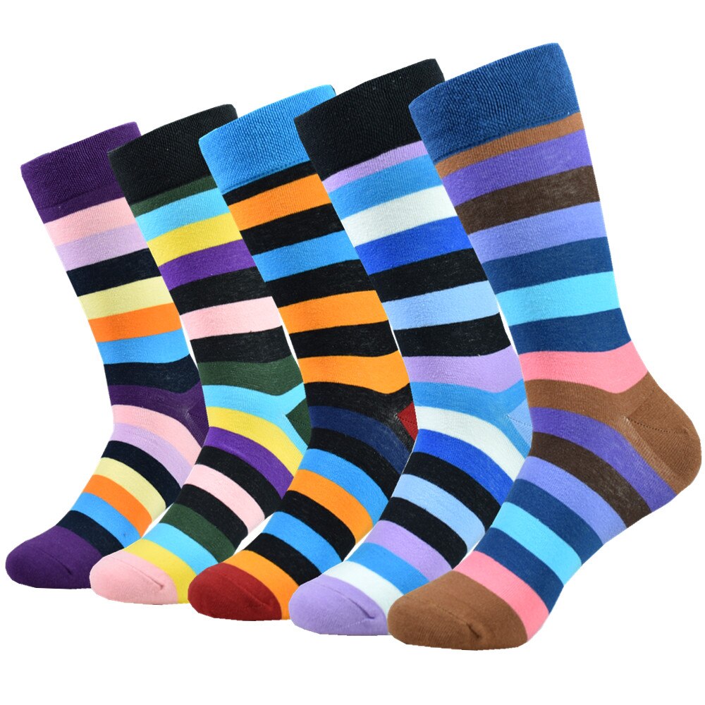 Men's Color Dress Casual Fashion Combed Cotton Socks