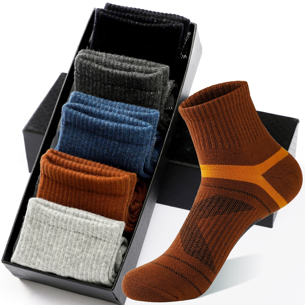 High Quality 3 Pairs / 5 Pairs Lot Men Cotton Sports Socks