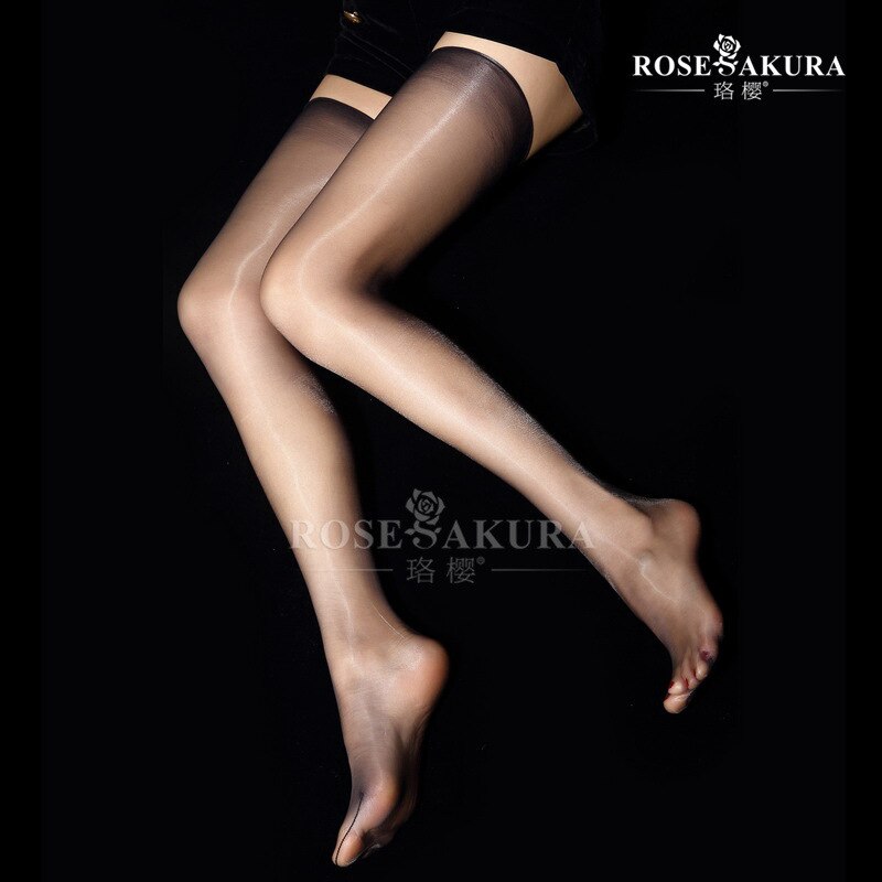 1D Ultra-Thin Transparent Sexy Oil Shiny Thigh High Stockings