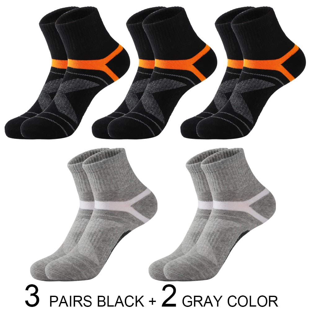 High Quality 3 Pairs / 5 Pairs Lot Men Cotton Sports Socks