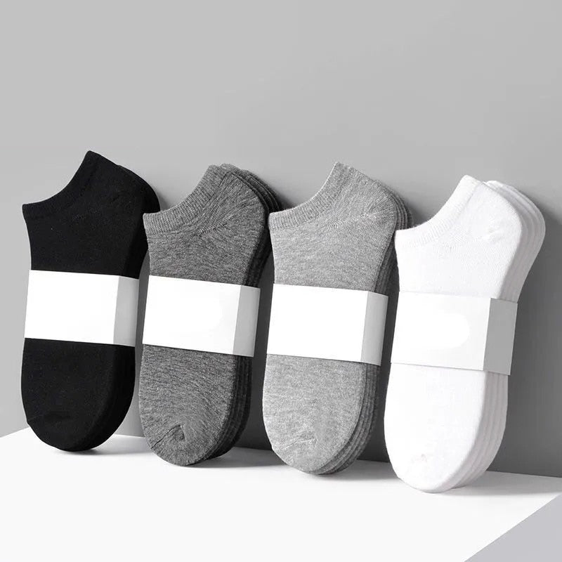 Men Solid Color Breathable Cotton Sports Socks